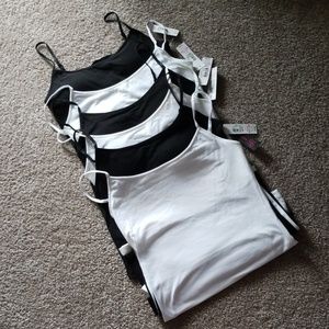 NoBoundaries black and white cami tank tops